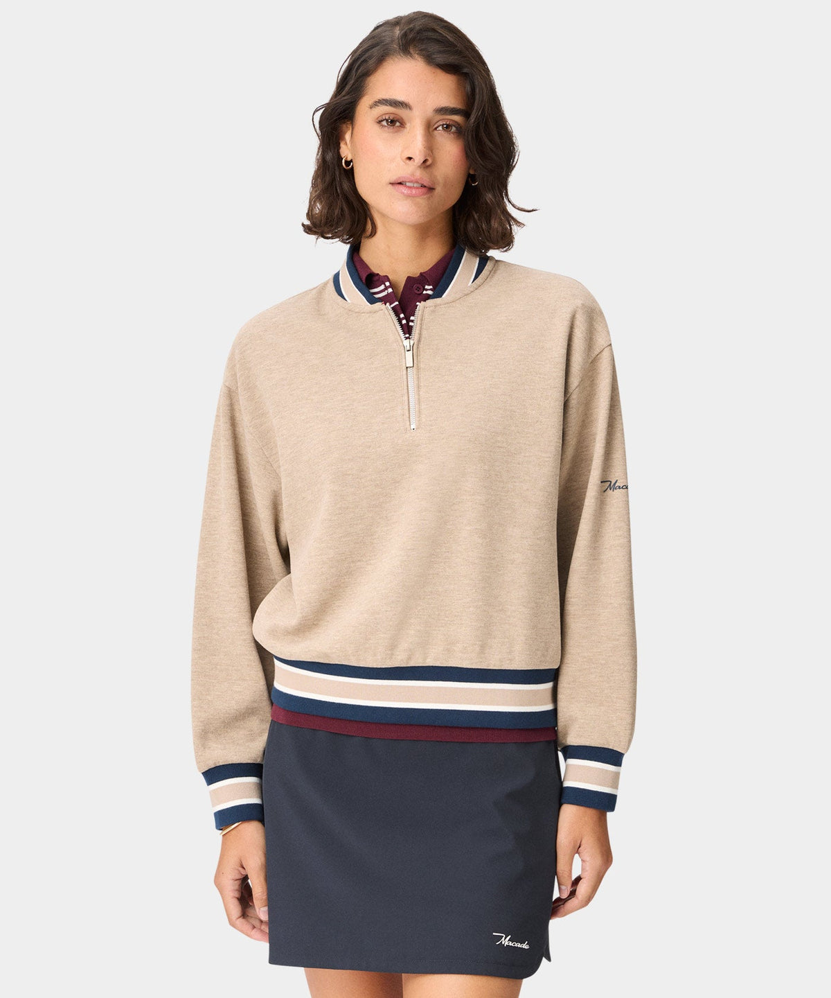 Macade Dömu Crossover Wool Bomber