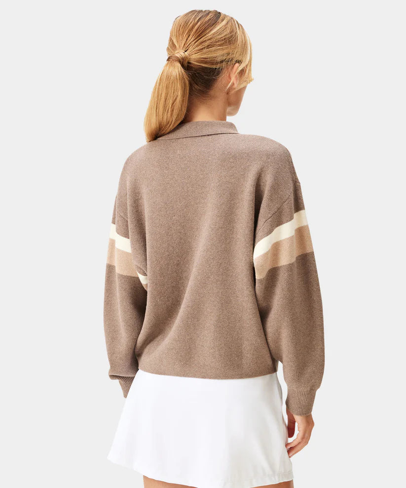 Macade Dömu Lite Knit Polo Sweater