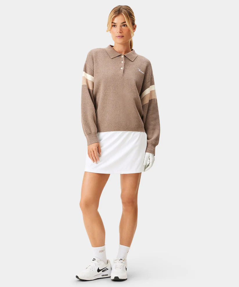Macade Dömu Lite Knit Polo Sweater