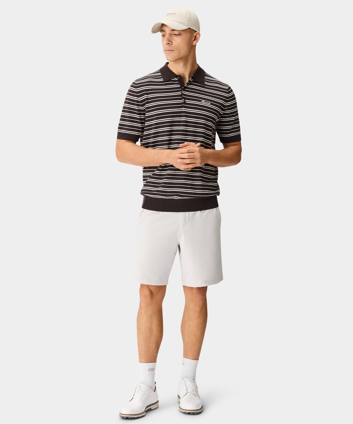 Macade Crossover Striped Knit Shirt