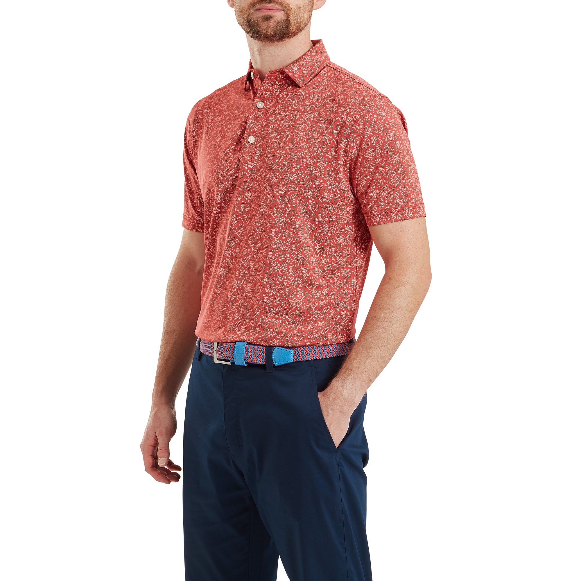 FJ Wingtip Floral Lisle
