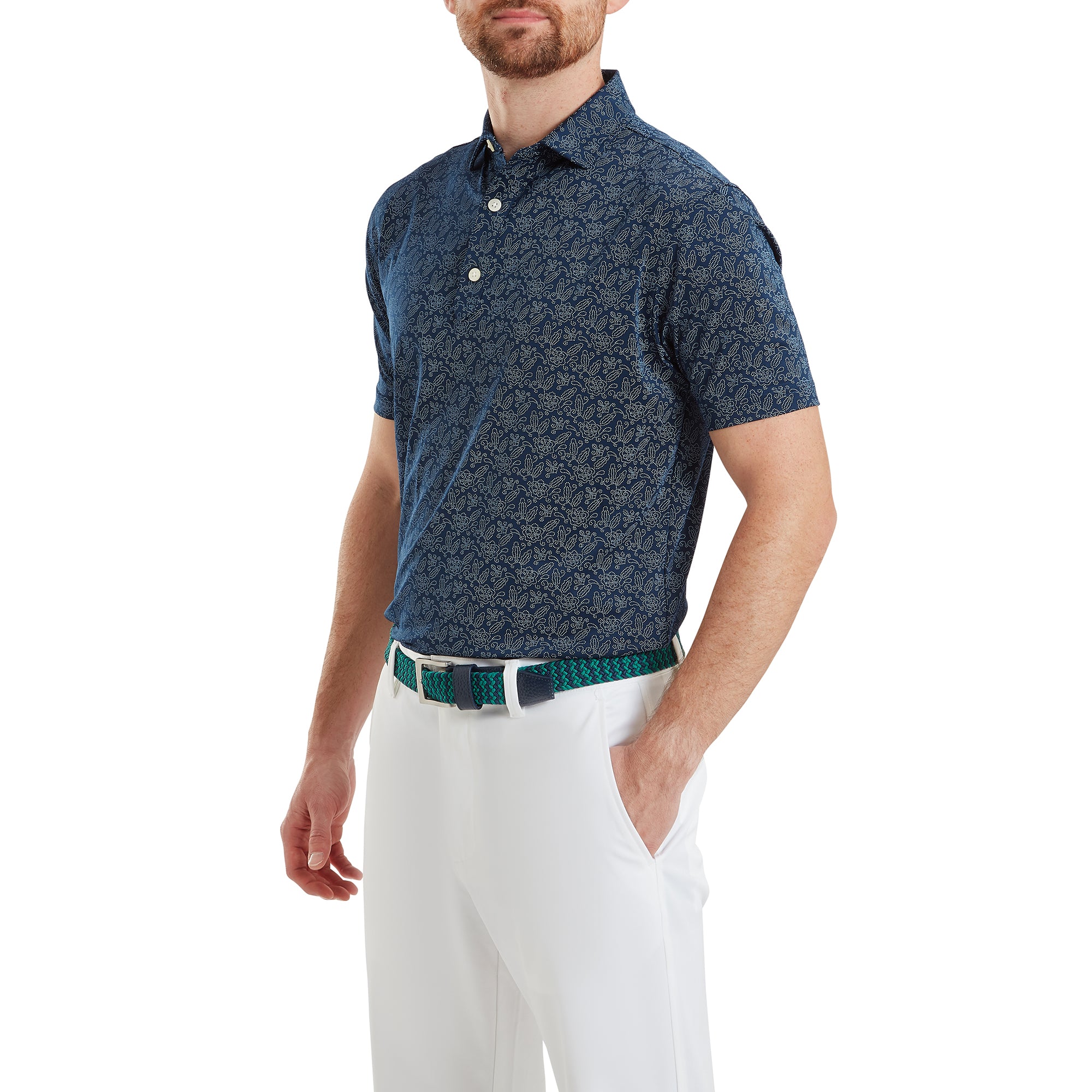 FJ Wingtip Floral Lisle