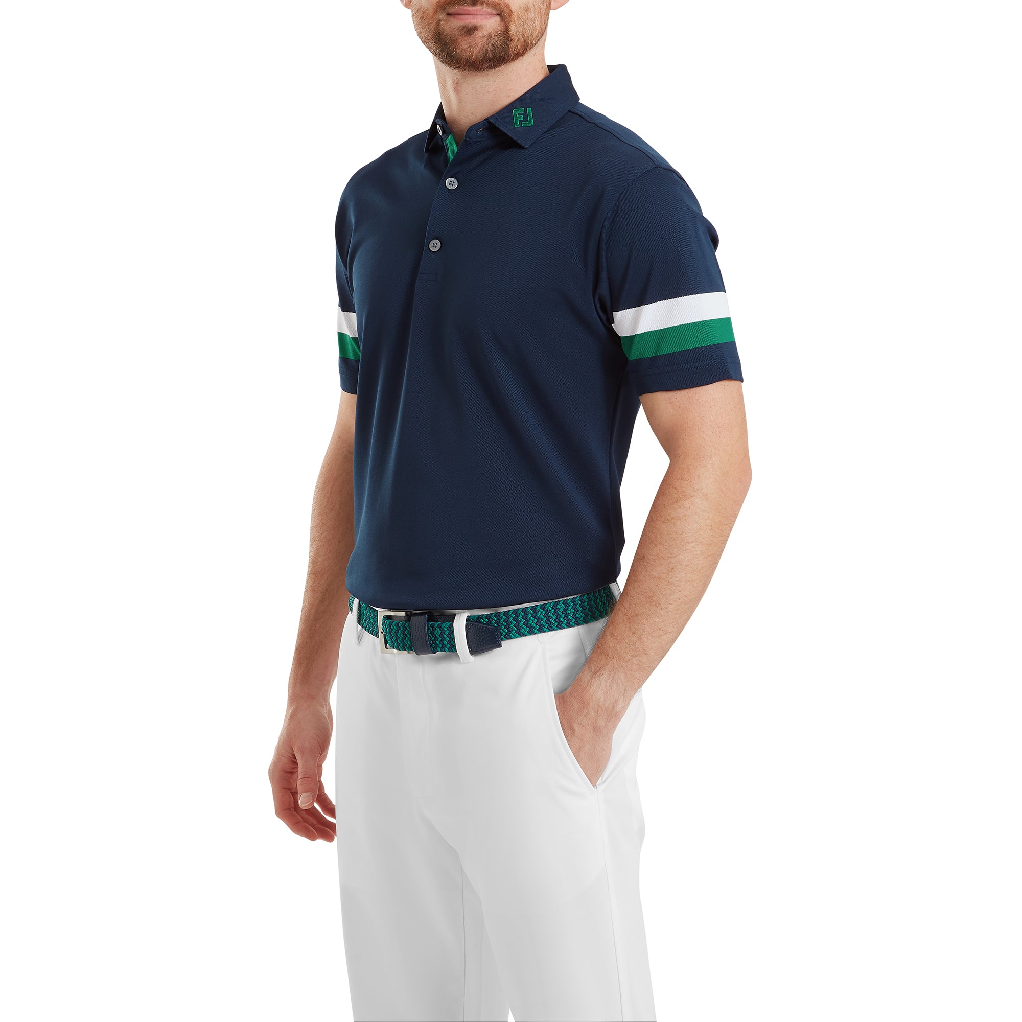 FJ Sleeve Stripe Pique