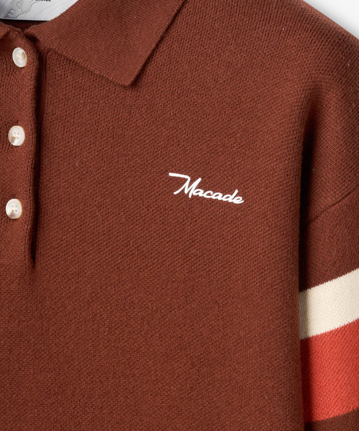 Macade Dömu Lite Knit Polo Sweater