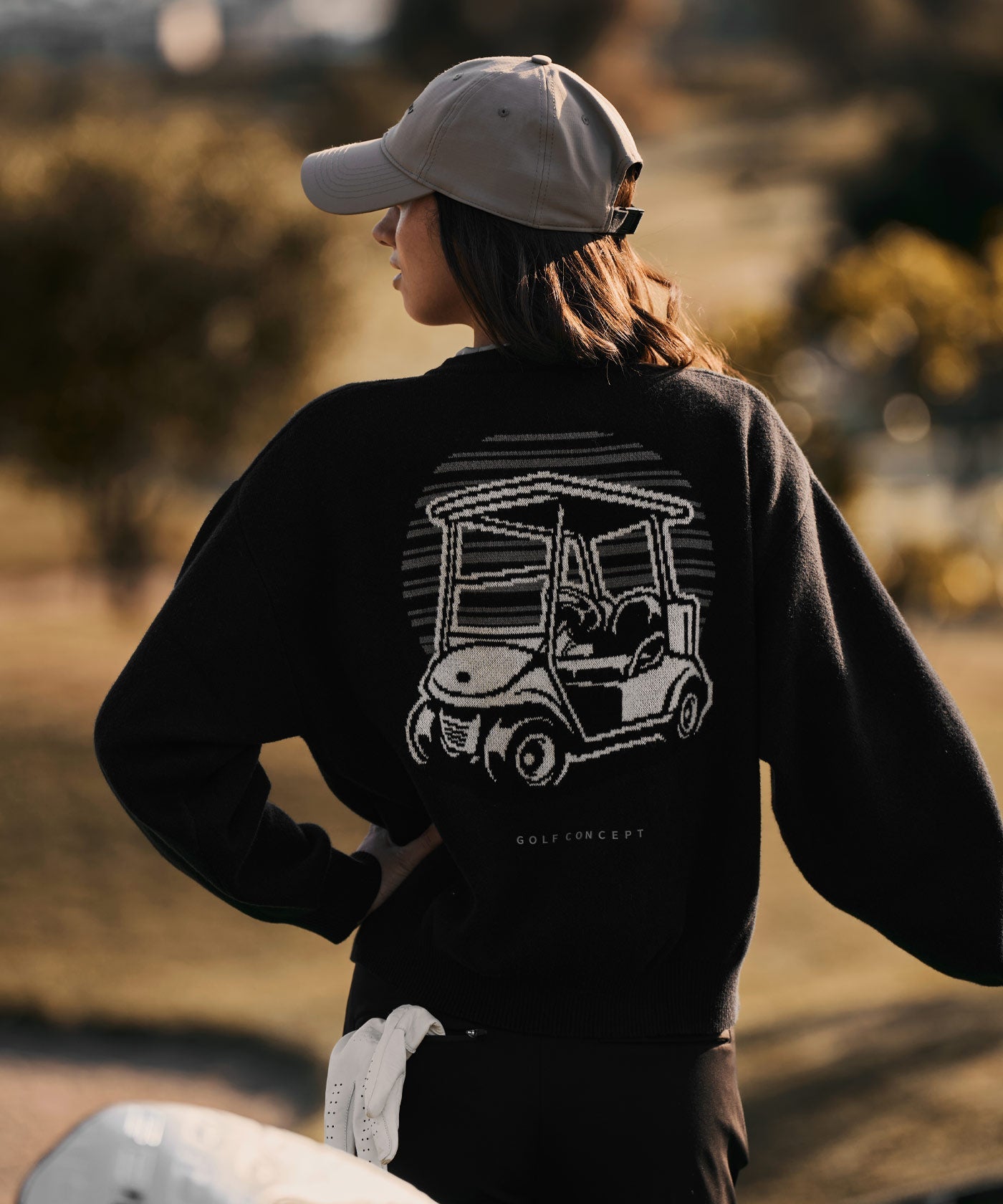 Macade Dömu Black Knit Intarsia Sweater