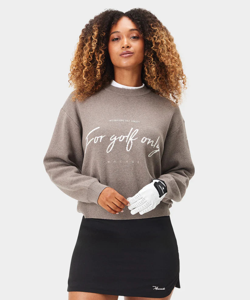 Macade Dömu Script Oversized Knit Sweater