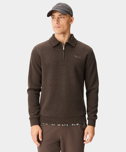 Macade Crossover Long Sleeve Zip Polo