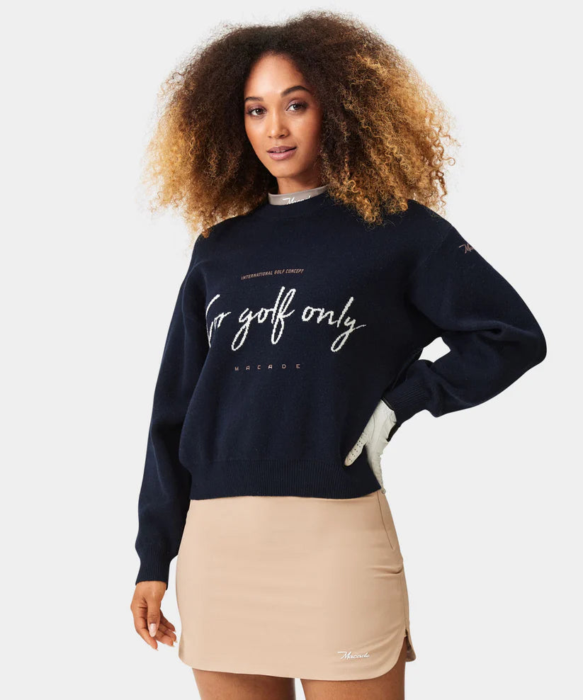 Macade Dömu Script Oversized Knit Sweater