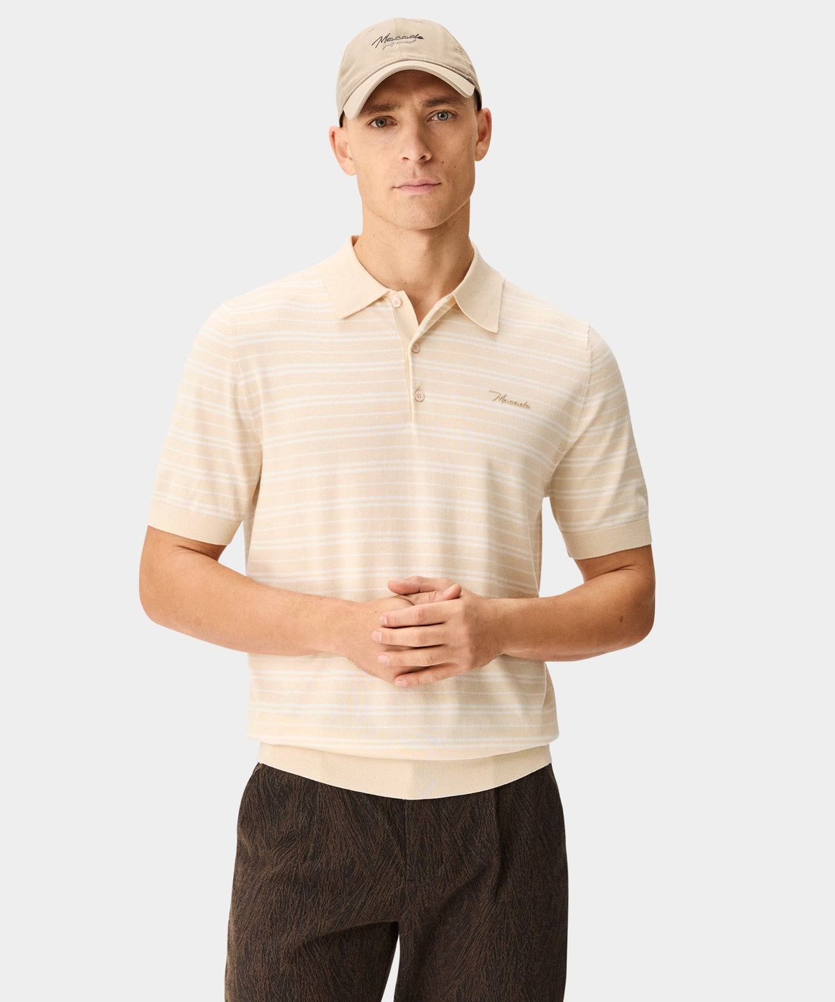 Macade Crossover Striped Knit Shirt