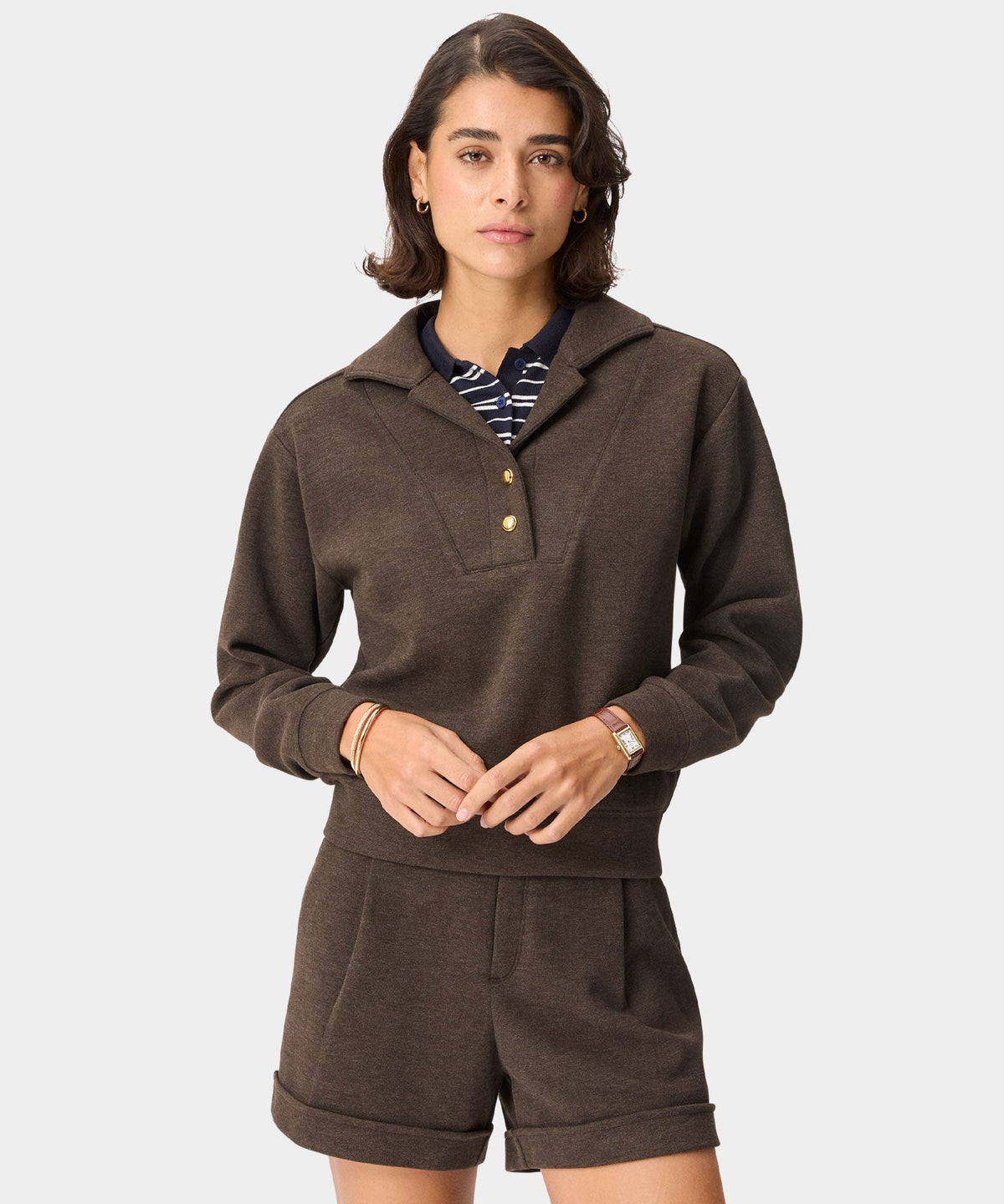 Macade Dömu Crossover Wool Sweatshirt
