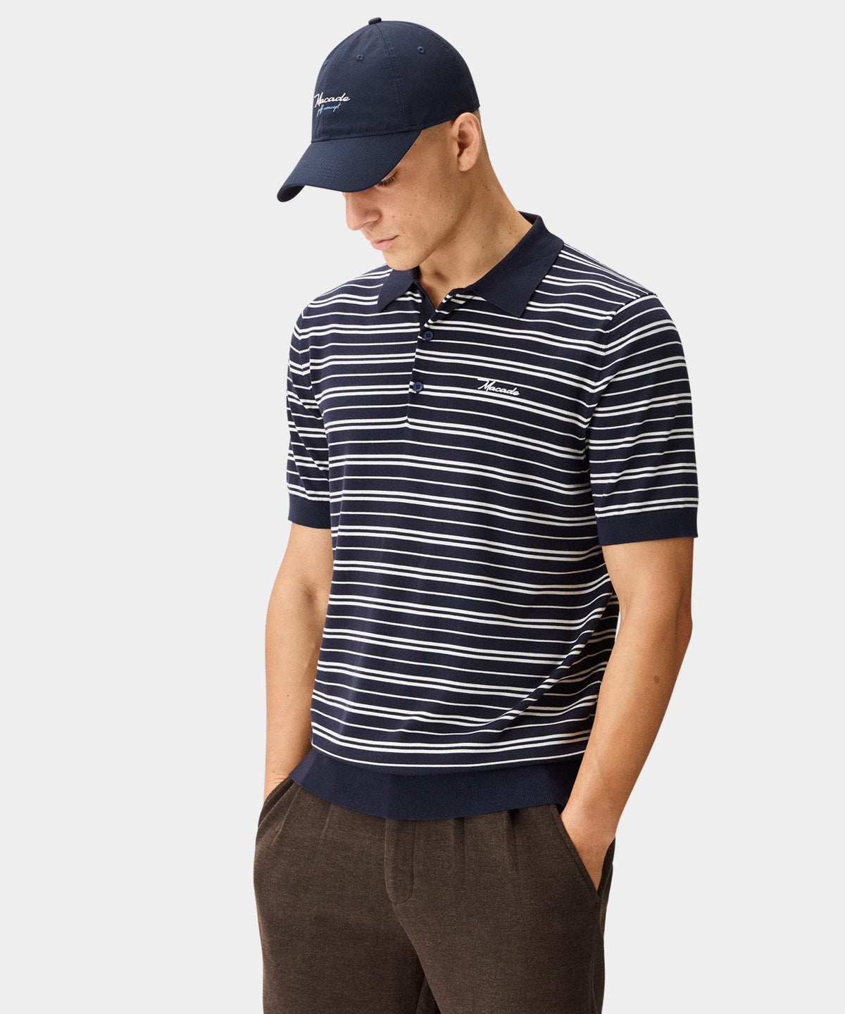 Macade Crossover Striped Knit Shirt
