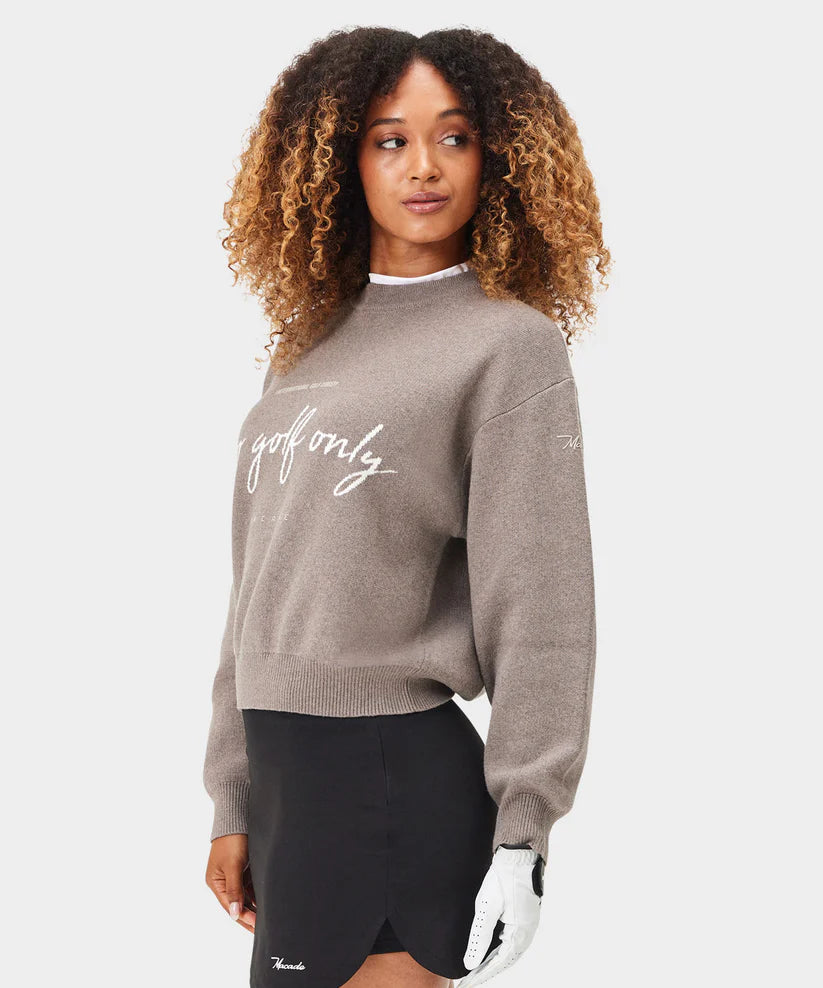 Macade Dömu Script Oversized Knit Sweater