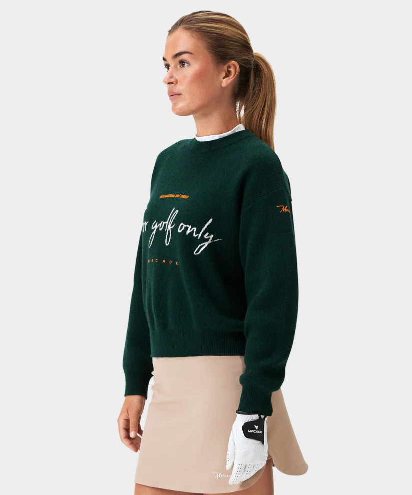 Macade Dömu Script Oversized Knit Sweater