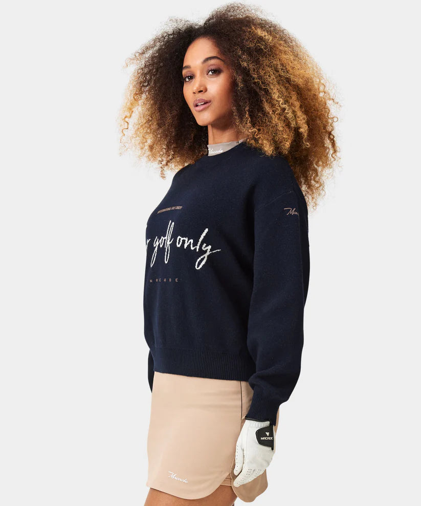 Macade Dömu Script Oversized Knit Sweater