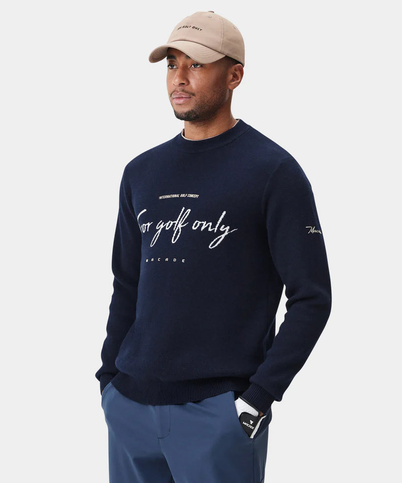 Macade Script Knit Crewneck