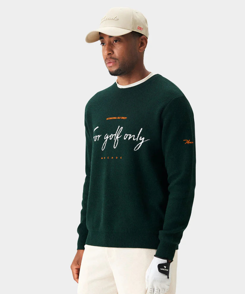 Macade Script Knit Crewneck