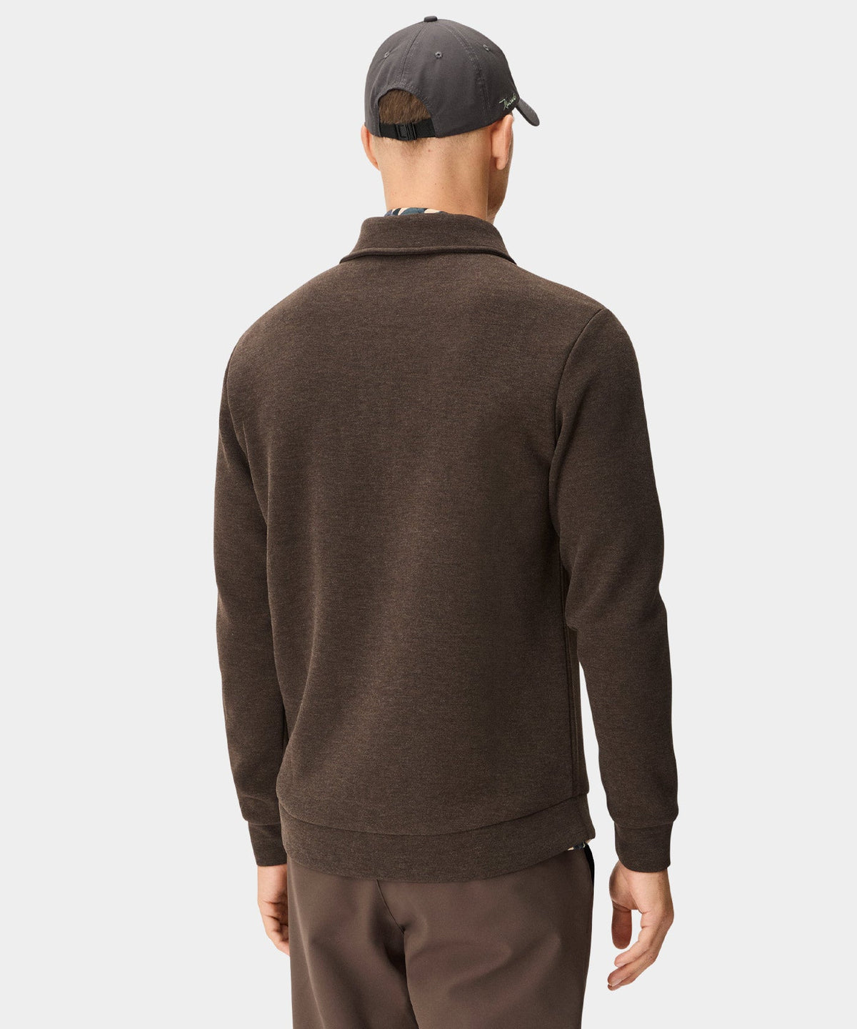 Macade Crossover Long Sleeve Zip Polo