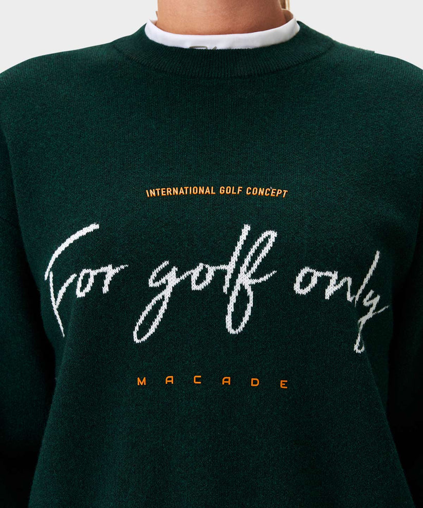 Macade Dömu Script Oversized Knit Sweater