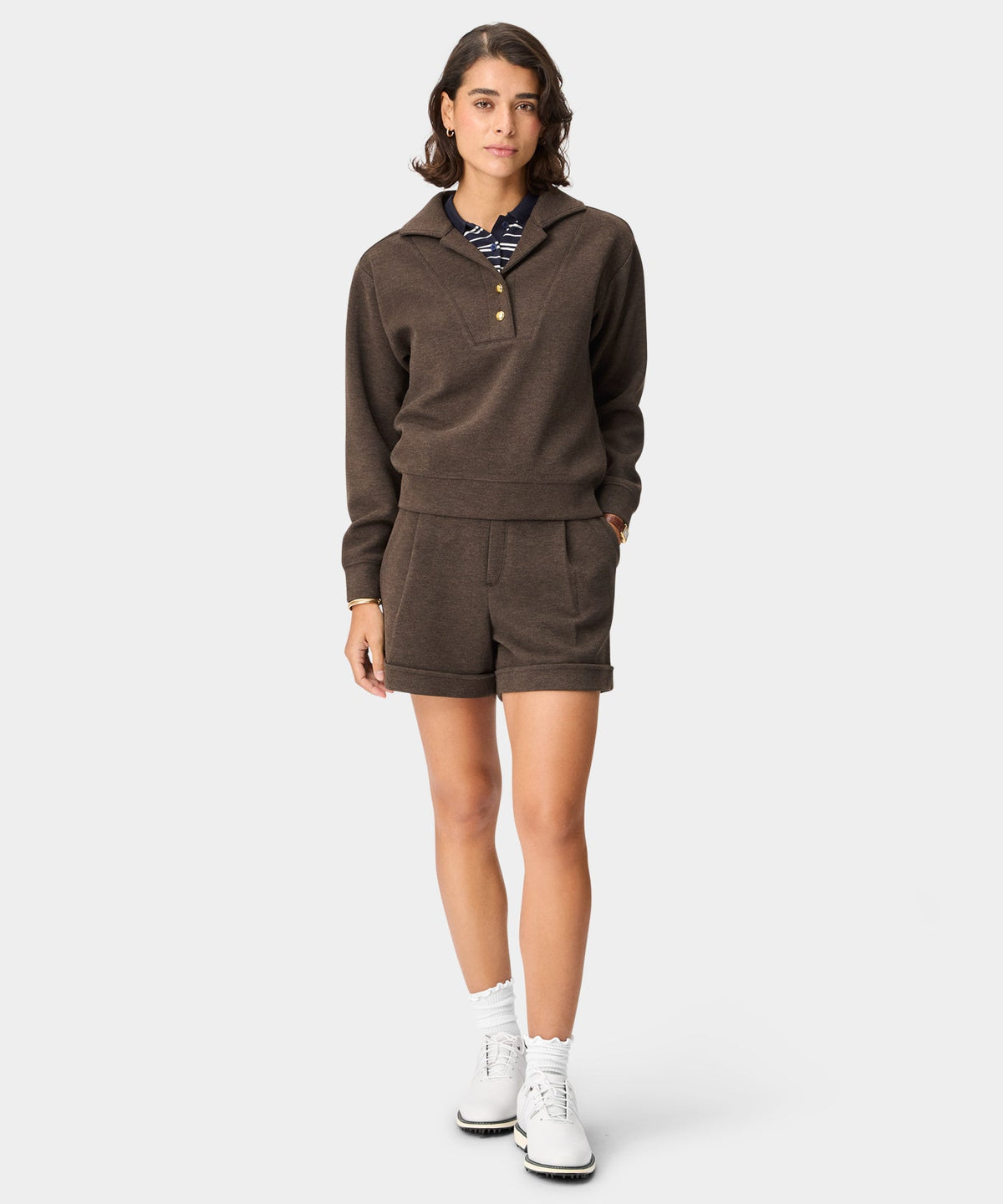 Macade Dömu Crossover Wool Sweatshirt