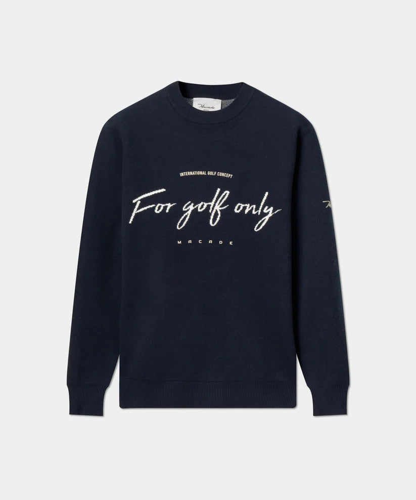 Macade Script Knit Crewneck