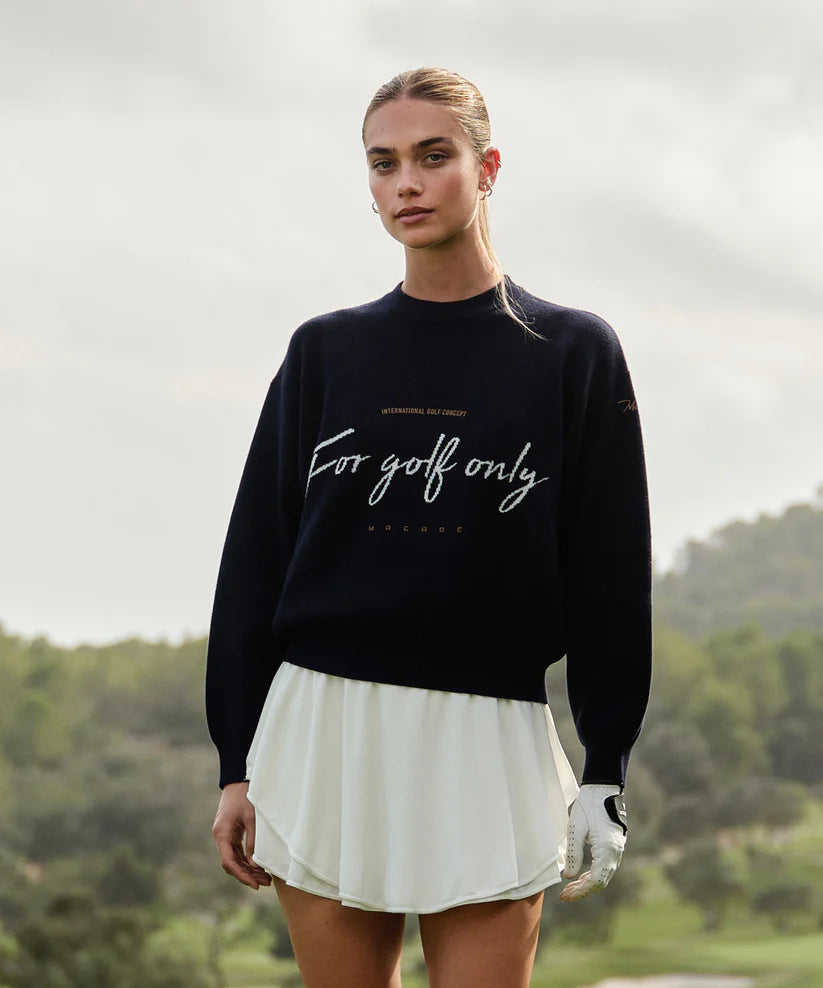 Macade Dömu Script Oversized Knit Sweater