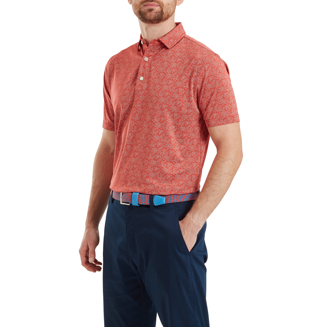 FJ Wingtip Floral Lisle