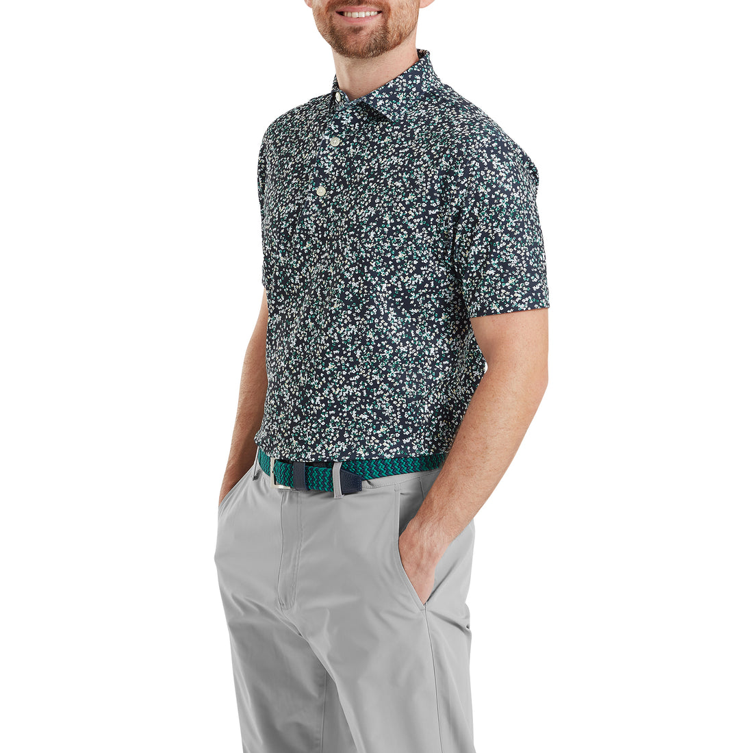 FJ Watercolour Floral Print Pique