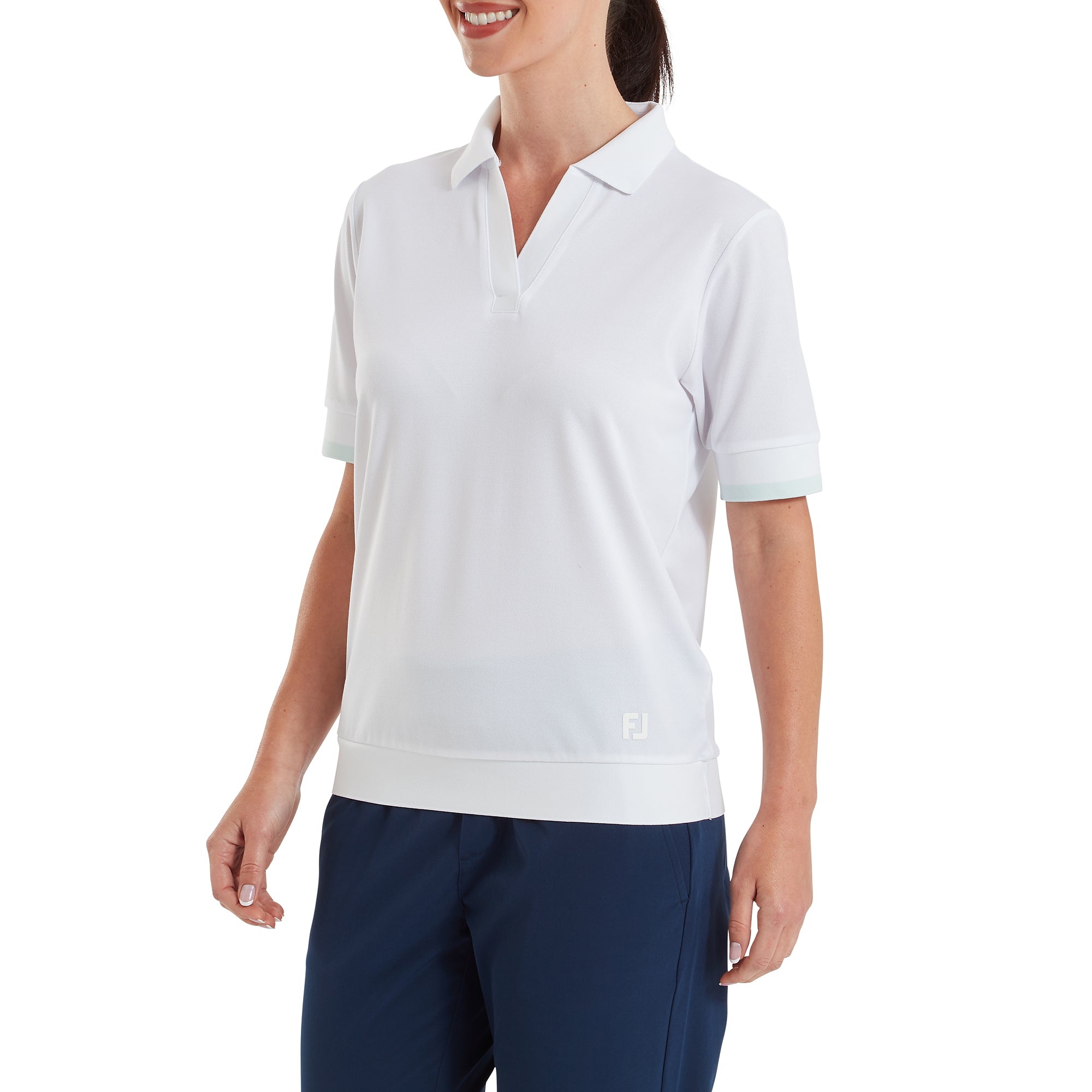 FJ Dömubolur Texture Knit Polo