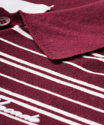 Macade Dömu Crossover Striped Knit Shirt
