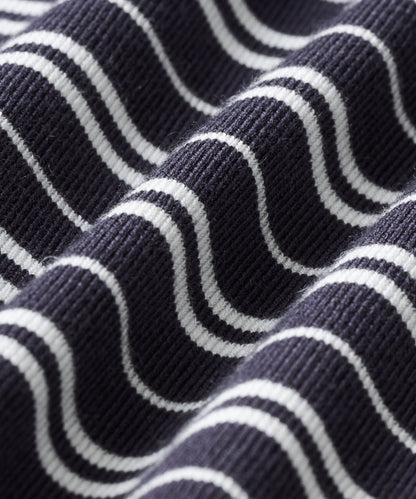 Macade Dömu Crossover Striped Knit Shirt