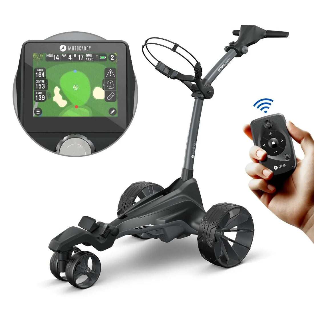 Golfkerra rafmagns Motocaddy M7 GPS Remote
