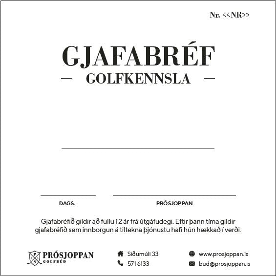 Gjafabréf í golfkennslu
