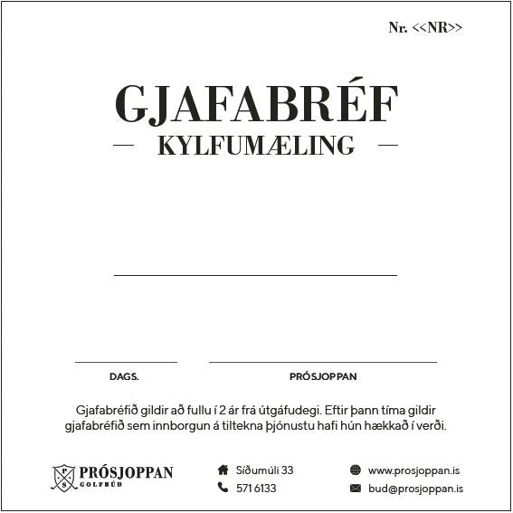 Gjafabréf í kylfumælingu